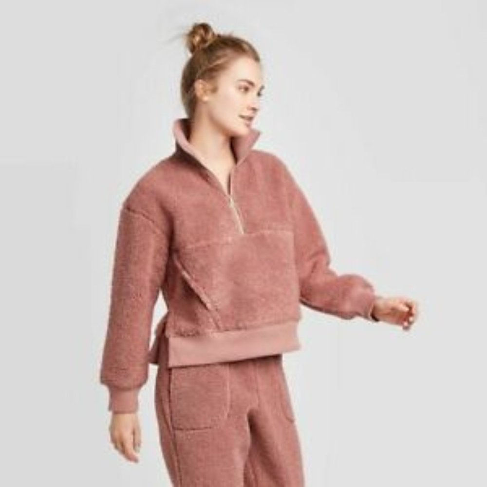 Joy Lab Burlwood Sherpa Pullover